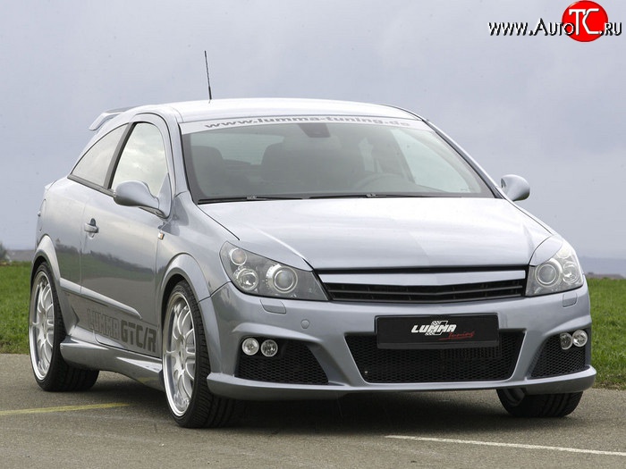 5 349 р. Передний бампер Lumma Opel Astra H GTC хэтчбек 3 дв. рестайлинг (2006-2011) (Неокрашенный)  с доставкой в г. Королёв