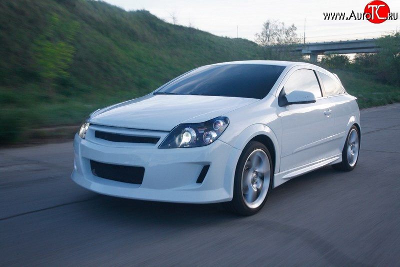 3 299 р. Решётка радиатора DM-Style  Opel Astra  H GTC (2004-2011) хэтчбек 3 дв. дорестайлинг, хэтчбек 3 дв. рестайлинг (Без сетки, Неокрашенная)  с доставкой в г. Королёв