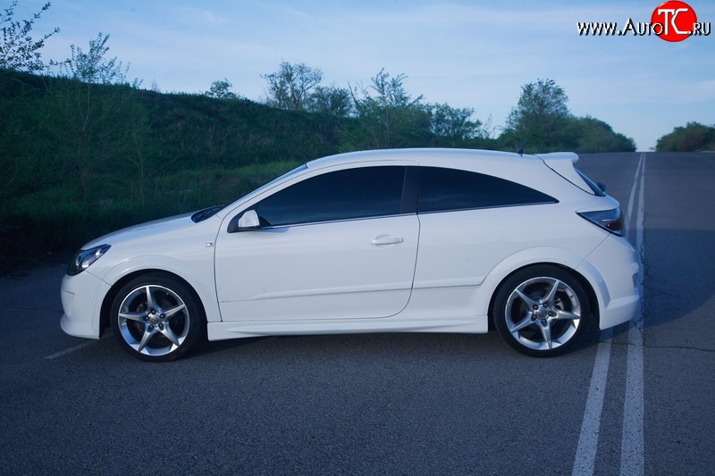 4 599 р. Пороги накладки DM-Style  Opel Astra  H GTC (2004-2011) хэтчбек 3 дв. дорестайлинг, хэтчбек 3 дв. рестайлинг (Неокрашенные)  с доставкой в г. Королёв