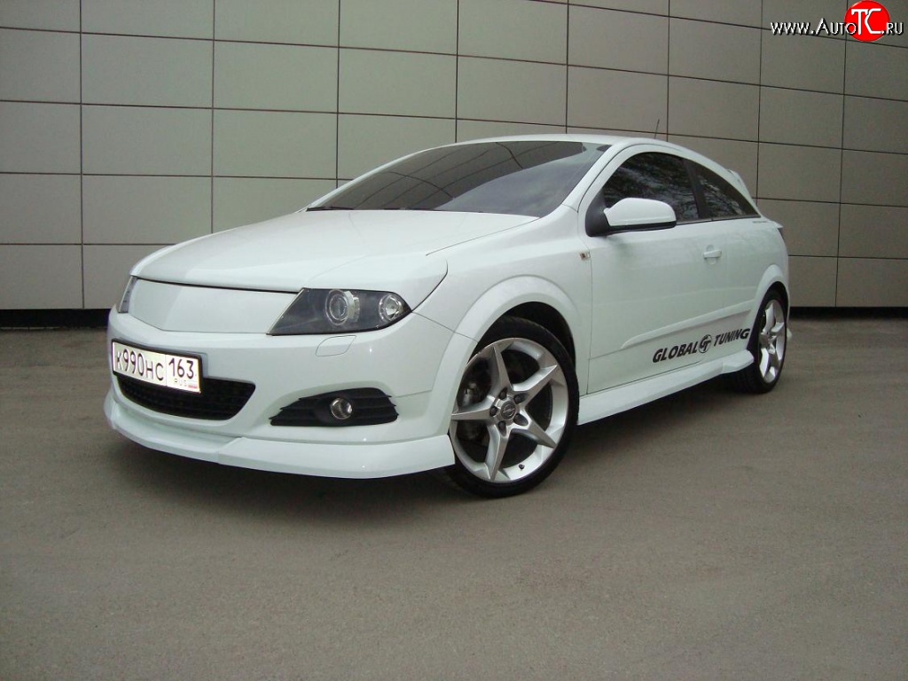 4 499 р. Глухая решётка радиатора Global Tuning Opel Astra H GTC хэтчбек 3 дв. дорестайлинг (2004-2006) (Неокрашенная)  с доставкой в г. Королёв