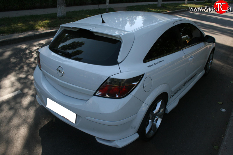 699 р. Комплект накладок задних фонарей Global Tuning  Opel Astra  H GTC (2004-2011) хэтчбек 3 дв. дорестайлинг, хэтчбек 3 дв. рестайлинг (Неокрашенные)  с доставкой в г. Королёв