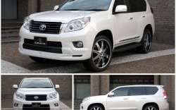 7 599 р. Накладка LX Mode на передний бампер Toyota Land Cruiser Prado J150 дорестайлинг (2009-2013) (Неокрашенная)  с доставкой в г. Королёв. Увеличить фотографию 2