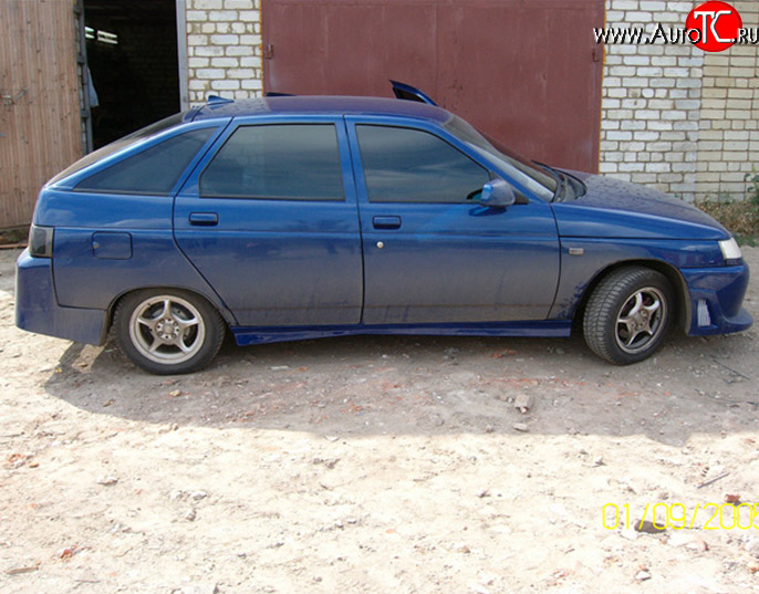 1 299 р. Пороги накладки M-VRS Лада 2110 седан (1995-2007) (Неокрашенные)  с доставкой в г. Королёв