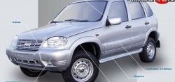 499 р. Накладки на зеркала Кураж 2 до 2005 года Chevrolet Niva 2123 дорестайлинг (2002-2008) (Неокрашенные)  с доставкой в г. Королёв. Увеличить фотографию 2