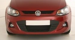 7 249 р. Передний бампер Sport Volkswagen Polo 5 седан дорестайлинг (2009-2015) (Неокрашенный)  с доставкой в г. Королёв. Увеличить фотографию 2