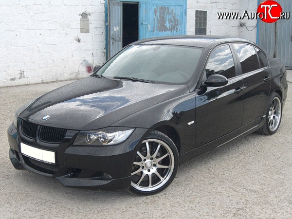 5 999 р. Накладка переднего бампера AC Shnitzer  BMW 3 серия  E90 (2004-2008) седан дорестайлинг (Неокрашенная)  с доставкой в г. Королёв