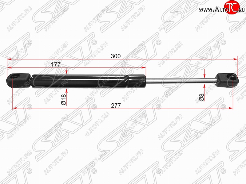 639 р. Упор крышки багажника SAT (газовый)  Audi A4  B5 8D2 седан (1994-2001), Volkswagen Bora (1998-2005), Volkswagen Jetta  A4 (1998-2005), Volkswagen Passat  B5 (1996-2000)  с доставкой в г. Королёв