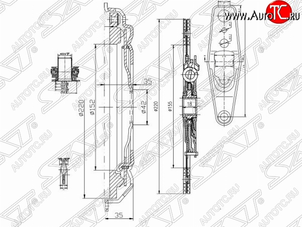 13 199 р. Комплект сцепления SAT  Audi A3 (8VS седан,  8VA хэтчбэк 5 дв.,  8V1), Skoda Fabia (Mk3), Octavia (A7), Rapid (NH3,  NH1), Volkswagen Golf (7), Jetta (A6), Polo (5)  с доставкой в г. Королёв