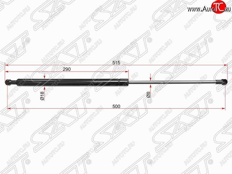 639 р. Упор крышки багажника SAT (газовый)  Audi A4  B6 (2000-2006) универсал  с доставкой в г. Королёв