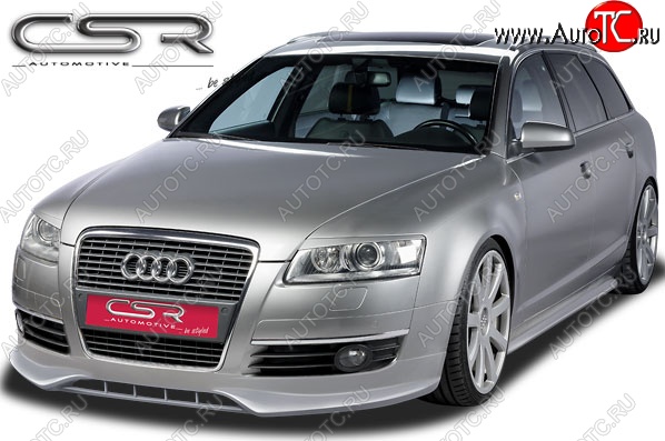 4 999 р. Накладка на передний бампер CSR v2 Audi A6 C6 дорестайлинг, седан (2004-2008)  с доставкой в г. Королёв