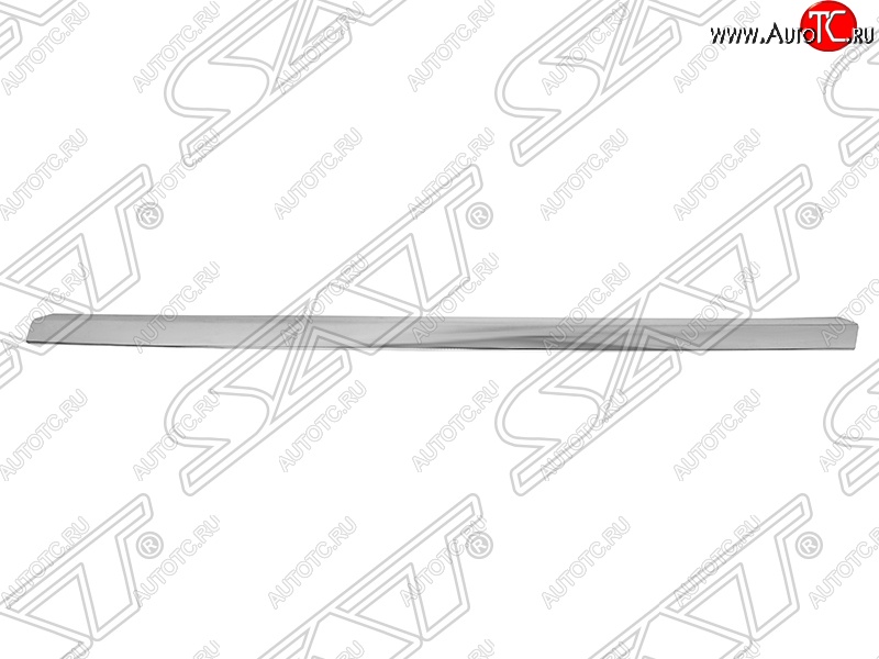 619 р. Молдинг переднего бампера SAT (левый, хром) Audi A6 C6 дорестайлинг, универсал (2004-2008)  с доставкой в г. Королёв