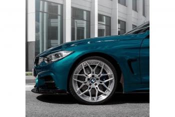 14 499 р. Сплиттер переднего бампера М-Perfomance BMW 4 серия F32 купе дорестайлинг (2013-2017) (цвет: черный матовый)  с доставкой в г. Королёв. Увеличить фотографию 4