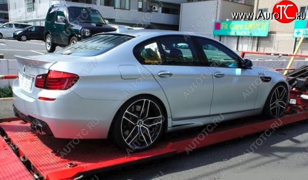 6 749 р. Лип спойлер CT v1 BMW 5 серия F10 седан дорестайлинг (2009-2013) (Неокрашенный)  с доставкой в г. Королёв