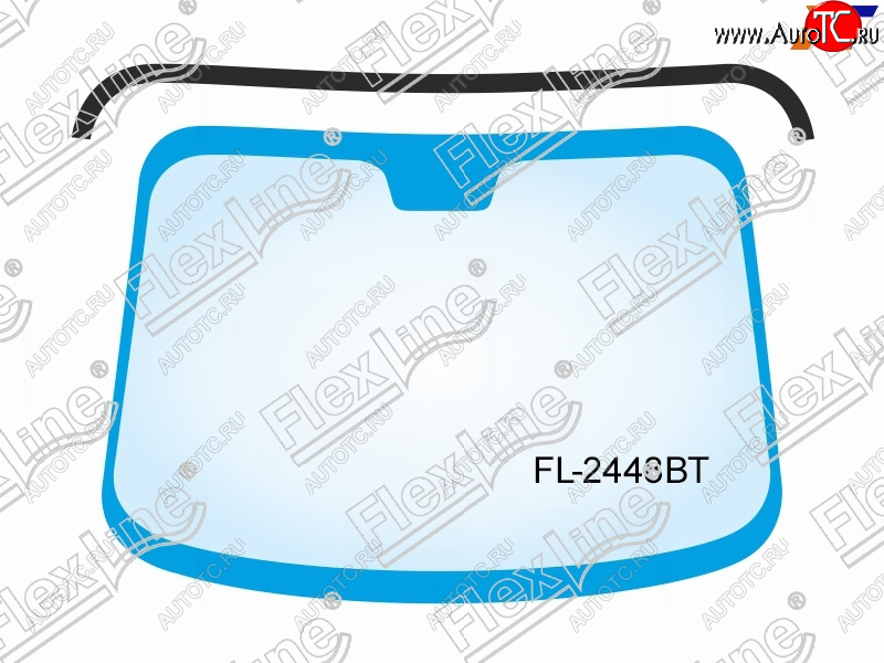 689 р. Молдинг лобового стекла FlexLine  BMW 5 серия ( E60,  E61) (2003-2010) седан дорестайлинг, универсал дорестайлинг, седан рестайлинг, универсал рестайлинг  с доставкой в г. Королёв