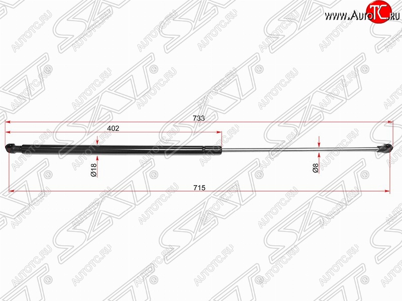 729 р. Упор капота SAT (газовый)  BMW 7 серия  E65,E66, E67, E68 (2001-2005) дорестайлинг, седан  с доставкой в г. Королёв