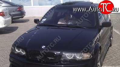 1 649 р. Реснички на фары M3-Style BMW 3 серия E46 седан дорестайлинг (1998-2001) (Неокрашенные)  с доставкой в г. Королёв