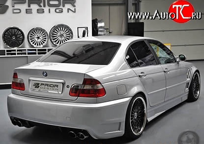 11 799 р. Задний бампер Prior Design BMW 3 серия E46 седан дорестайлинг (1998-2001) (Неокрашенный)  с доставкой в г. Королёв