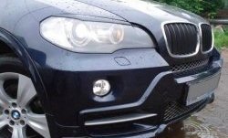 1 499 р. Реснички на фары CT BMW X5 E70 дорестайлинг (2006-2010) (Неокрашенные)  с доставкой в г. Королёв. Увеличить фотографию 2