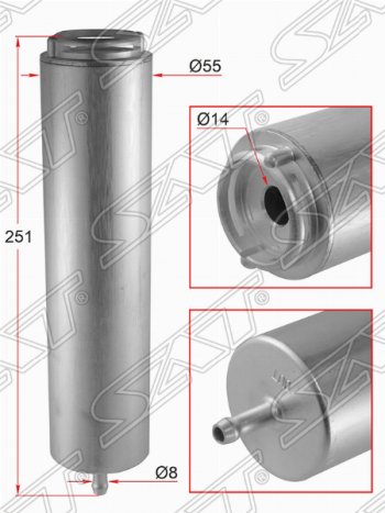 879 р. Топливный фильтр SAT BMW X5 E70 дорестайлинг (2006-2010)  с доставкой в г. Королёв. Увеличить фотографию 1