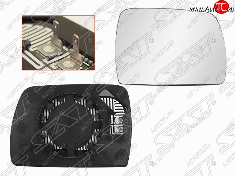 719 р. Правое полотно зеркала SAT (голубой, асферическое с обогревом) BMW X3 E83 (2003-2009)  с доставкой в г. Королёв