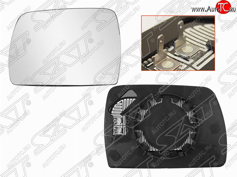 719 р. Левое полотно зеркала SAT (голубой, асферическое с обогревом) BMW X3 E83 (2003-2009)  с доставкой в г. Королёв