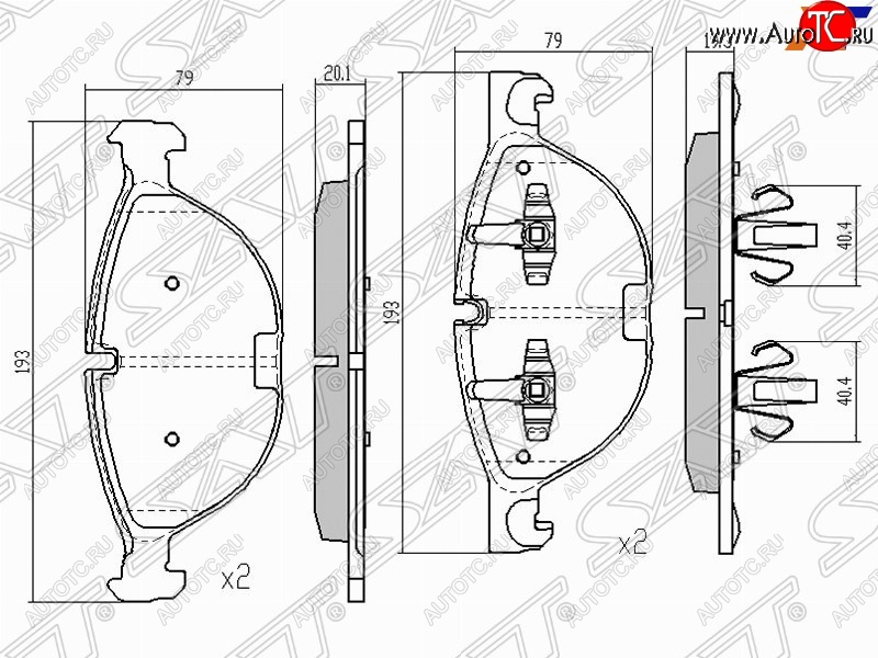 2 699 р. Комплект тормозных колодок SAT (передние)  BMW X5 ( E70,  F15) - X6 ( E71,  F16)  с доставкой в г. Королёв