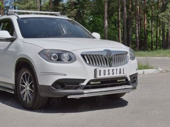 14 499 р. Одинарная защита переднего бампера из трубы d42 мм SLITKOFF  Brilliance V5 (2012-2018)  с доставкой в г. Королёв. Увеличить фотографию 3