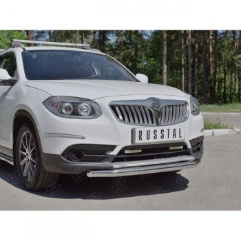 16 999 р. Одинарная защита переднего бампера из трубы d63 мм SLITKOFF  Brilliance V5 (2012-2018)  с доставкой в г. Королёв. Увеличить фотографию 2