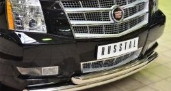 26 999 р. Защита переднего бампера (2 трубыØ76 мм, нержавейка) SLITKOFF  Cadillac Escalade  GMT926 джип 5 дв. (2006-2014) короткая база  с доставкой в г. Королёв. Увеличить фотографию 2