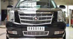 17 799 р. Одинарная защита переднего бампера диаметром 76 мм SLITKOFF Cadillac Escalade GMT926 джип 5 дв. короткая база (2006-2014)  с доставкой в г. Королёв. Увеличить фотографию 2