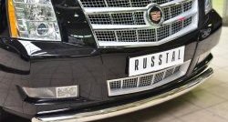 17 799 р. Одинарная защита переднего бампера диаметром 76 мм SLITKOFF Cadillac Escalade GMT926 джип 5 дв. короткая база (2006-2014)  с доставкой в г. Королёв. Увеличить фотографию 3