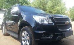 1 469 р. Сетка в решетку радиатора (верхняя) Russtal  Chevrolet Trailblazer  GM800 (2012-2016) дорестайлинг (черная)  с доставкой в г. Королёв. Увеличить фотографию 3