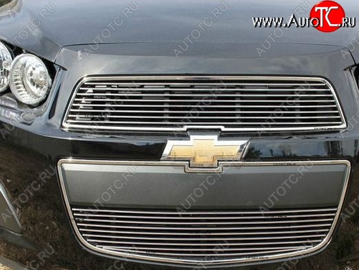 5 499 р. Декоративные вставки решетки радиатора и переднего бампера CT Chevrolet Aveo T300 хэтчбек (2011-2015) (Неокрашенная)  с доставкой в г. Королёв