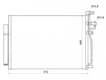 Радиатор кондиционера SAT (2.4 / 3.2) Chevrolet (Шевролет) Captiva (Каптива) (2006-2016), Opel (Опель) Antara (Антара) (2006-2015)