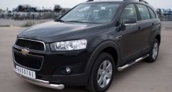 18 699 р. Защита переднего бампера (2 трубыØ76 и 42 мм, нержавейка) SLITKOFF  Chevrolet Captiva (2011-2013) 1-ый рестайлинг  с доставкой в г. Королёв. Увеличить фотографию 4