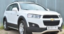 15 449 р. Защита переднего бампера (Ø63 мм волна, нержавейка) SLITKOFF Chevrolet Captiva 2-ой рестайлинг (2013-2016)  с доставкой в г. Королёв. Увеличить фотографию 4