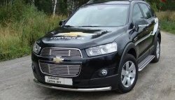 Защита переднего бампера d63.5 мм Металл Дизайн Chevrolet Captiva 1-ый рестайлинг (2011-2013) ()