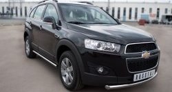 16 999 р. Одинарная защита переднего бампера диаметром 63 мм SLITKOFF  Chevrolet Captiva (2011-2013) 1-ый рестайлинг  с доставкой в г. Королёв. Увеличить фотографию 4