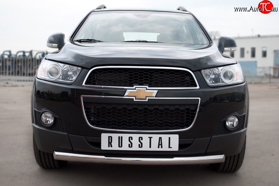 16 999 р. Одинарная защита переднего бампера диаметром 63 мм SLITKOFF  Chevrolet Captiva (2011-2013) 1-ый рестайлинг  с доставкой в г. Королёв