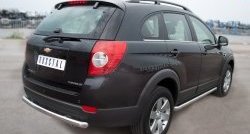 13 849 р. Защита порогов из круглой трубы диаметром 63 мм Russtal  Chevrolet Captiva (2011-2013) 1-ый рестайлинг (Защита порогов с со скосами на торцах (вариант 1))  с доставкой в г. Королёв. Увеличить фотографию 4