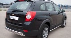 13 849 р. Защита порогов из круглой трубы диаметром 63 мм Russtal Chevrolet Captiva 1-ый рестайлинг (2011-2013) (Защита порогов с со скосами на торцах (вариант 1))  с доставкой в г. Королёв. Увеличить фотографию 8