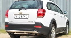 15 349 р. Защита заднего бампера (Ø63 и 42 мм, нержавейка) SLITKOFF Chevrolet Captiva 2-ой рестайлинг (2013-2016)  с доставкой в г. Королёв. Увеличить фотографию 4