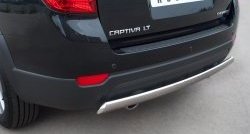 4 879 р. Защита заднего бампера (Ø75x42 мм, нержавейка) Russtal  Chevrolet Captiva (2011-2013) 1-ый рестайлинг  с доставкой в г. Королёв. Увеличить фотографию 2