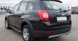 4 879 р. Защита заднего бампера (Ø75x42 мм, нержавейка) Russtal  Chevrolet Captiva (2011-2013) 1-ый рестайлинг  с доставкой в г. Королёв. Увеличить фотографию 4