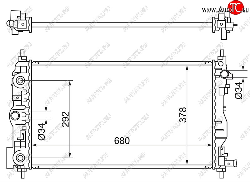 10 999 р. Радиатор двигателя SAT (пластинчатый, МКПП/АКПП, Z20S1, LLW, Z20D1) Chevrolet Cruze J300 седан дорестайлинг (2009-2012)  с доставкой в г. Королёв