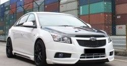 3 999 р. Накладка на передний бампер Extrime Chevrolet Cruze J300 седан дорестайлинг (2009-2012) (Неокрашенная)  с доставкой в г. Королёв. Увеличить фотографию 3