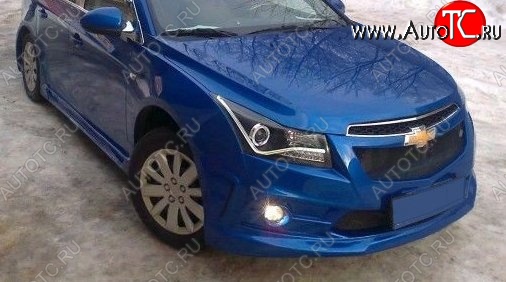 6 999 р. Передний бампер Sport Chevrolet Cruze J300 седан дорестайлинг (2009-2012) (Неокрашенный)  с доставкой в г. Королёв