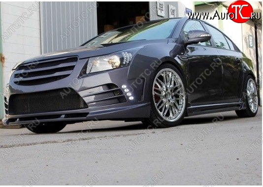 9 299 р. Передний бампер MYRIDE STYLE Chevrolet Cruze J300 седан дорестайлинг (2009-2012) (Неокрашенный)  с доставкой в г. Королёв