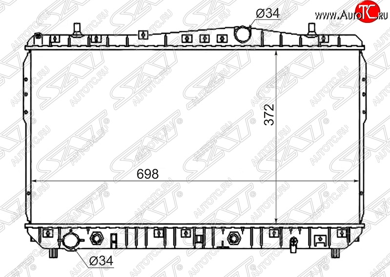 7 549 р. Радиатор двигателя SAT (пластинчатый, 1.4/1.6/1.8, МКПП/АКПП)  Chevrolet Lacetti ( седан,  универсал,  хэтчбек) (2002-2013), Chevrolet Rezzo (2000-2008), Daewoo Gentra ( KLAS) (2012-2024), Daewoo Nubira ( J150,  J200) (2000-2008), Suzuki Forenza (2004-2008)  с доставкой в г. Королёв