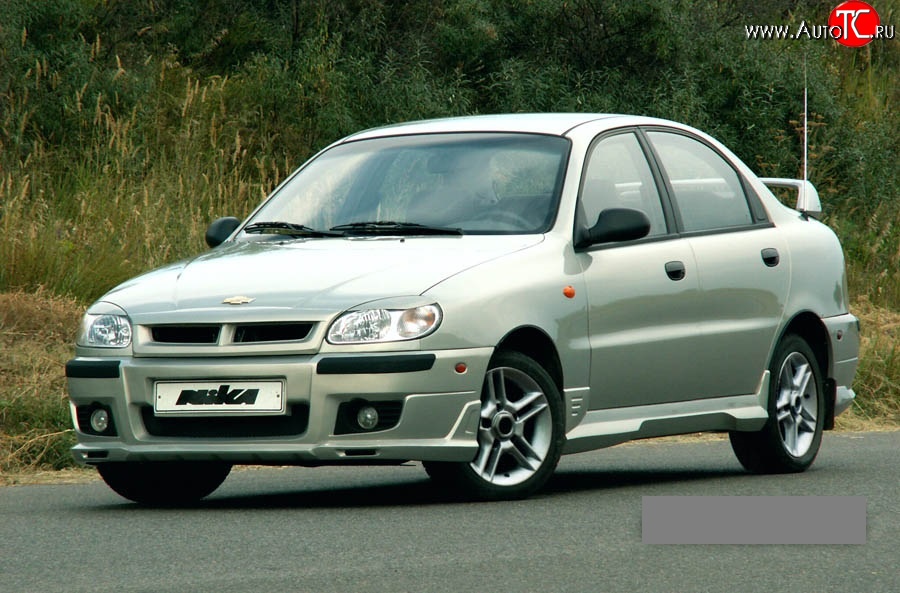 4 049 р. Пороги накладки Nika Chevrolet Lanos T100 седан (2002-2017) (Неокрашенные)  с доставкой в г. Королёв